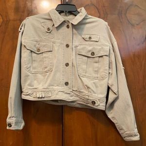 Oversized Braetan gray denim jacket